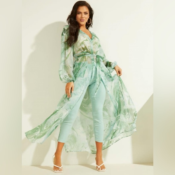 Guess Sheer Maxi Dress. Size Small. - Picture 10 of 10